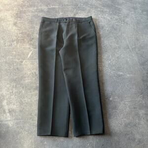 Vintage 90s Pleated Pants 38x30 Green Loose Bucardo Minimalist Straight Creased
